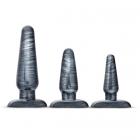 Jet Anal Trainer Kit Carbon Metallic Black 3 Butt Plugs Sex Toy Product