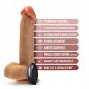 Dr Skin Silicone Dr Phillips 8.5in Thrusting Dildo Tan Sex Toy Product Image 2