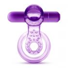 Lick It Vibrating Double Strap Cock Ring Purple Sex Toy Product