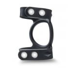 Performance VS8 Silicone Double Cock & Ball Strap Black Sex Toy Product