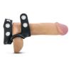 Performance VS8 Silicone Double Cock & Ball Strap Black Sex Toy Product Image 4