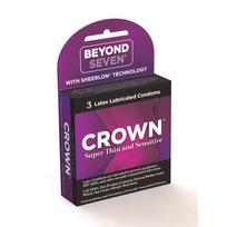 Crown Latex Condoms 3 Pack Sex Toy Product