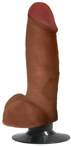 Jock Bareskin 7in Vibrating Latte Dildo W/ Balls Sex Toy Product