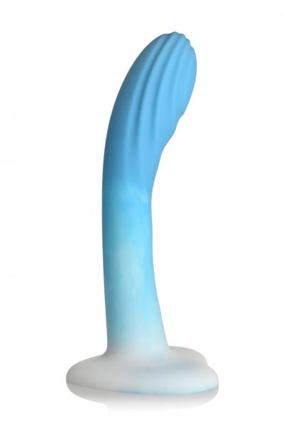 Simply Sweet Rippled Silicone Dildo Blue/white Sex Toy Product