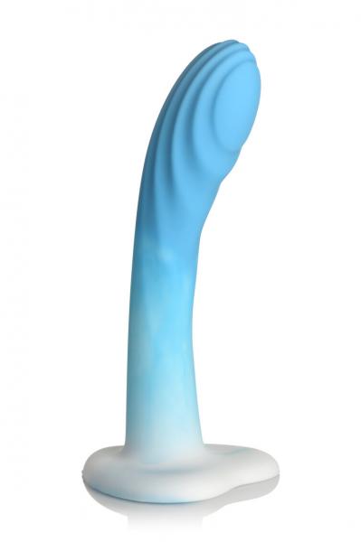 Simply Sweet Rippled Silicone Dildo Blue/white Sex Toy Product