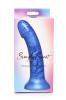 Simply Sweet 7 In Metallic Silicone Dildo Blue Sex Toy Product Image 2