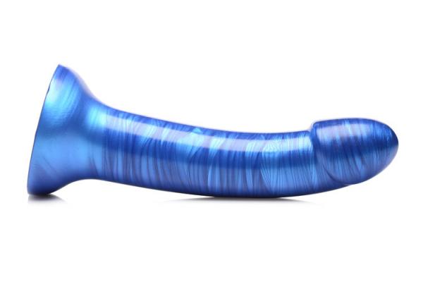 Simply Sweet 7 In Metallic Silicone Dildo Blue Sex Toy Product