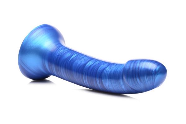 Simply Sweet 7 In Metallic Silicone Dildo Blue Sex Toy Product