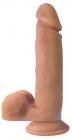 Big Shot Liquid Silicone 9 inches Vibrating Dildo With Balls Beige Sex Toy Product