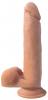 Big Shot 10 inches Vibrating Silicone Dong with Balls Beige Sex Toy Product Image 2