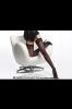 Sheer Back Seam Thigh High Black Os/Xl