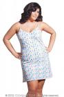 Chemise Heart Print Dress White Os/Xl