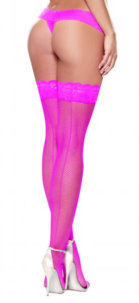 Thigh High Fishnet Hot Pink O/S Sex Toy Product