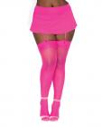 Fishnet Thigh High W/ Back Seam Hot Pink Q/s Sex Toy Product