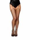 Raw Edge Top Diamond Net Stockings Black O/s Sex Toy Product