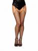 Raw Edge Top Diamond Net Stockings Black O/s Sex Toy Product Image 1