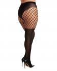 Fence Net Pantyhose W/ Solid Panty Black Q/s Sex Toy Product