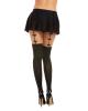 Nude Pantyhose W/ Knitted Bow Detail Garters Black O/s Sex Toy Product Image 1
