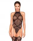Fishnet Garter Teddy Bodystocking Black O/s Sex Toy Product
