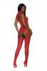 Seamless Heart Fishnet Bodystocking Lipstick Red O/s Sex Toy Product Image 2
