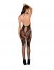 Seamless Baroque Lace Open Crotch Bodystocking Black O/s Sex Toy Product Image 2