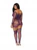 Scalloped Lace Garter Dress Aubergine Q/s Sex Toy Product Image 3