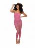Seamless Leopard Bodystocking W/ Rhinestones Milkshake Pink O/s Sex Toy Product Image 1