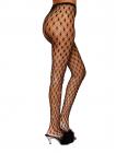 Geometric Fence Net Pantyhose W/ Rhinestones Black O/s Sex Toy Product
