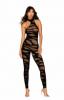 Asymmetrical Bodystocking Opaque Black O/s Sex Toy Product Image 2