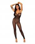 Knit Halter Bodystocking Black O/s Sex Toy Product