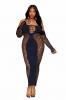Bodystocking Gown W/ Opaque Front & Back Denim Q/s Sex Toy Product Image 1