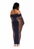 Bodystocking Gown W/ Opaque Front & Back Denim Q/s Sex Toy Product Image 3
