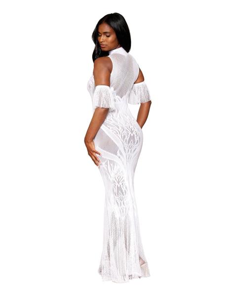 Bodystocking Gown White O/s Sex Toy Product