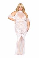 Bodystocking Gown White Q/s Sex Toy Product