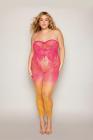 Two-tone Ombre Seamless Bodystocking Watermelon/mimosa Osq Sex Toy Product