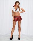Homeroom Hottie Schoolgirl Costume White Red O/S Sex Toy Product