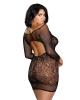 Seamless Fishnet & Lace Versatile Chemise Black Queen Sex Toy Product Image 2