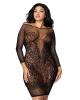 Seamless Fishnet & Lace Versatile Chemise Black Queen Sex Toy Product Image 3