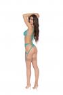 Stretch Lace & Fishnet 2 Pc Set Ocean O/s Sex Toy Product