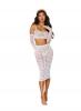 Seamless Sheer Lace Bralette & Slip Skirt White O/s Sex Toy Product Image 2