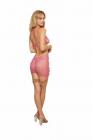 Iridescent Lurex Mesh Garter Slip & G-string Set Milkshake Pink O/s Sex Toy Product