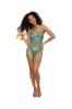 Ditsy Floral Printed Lace Bustier & G-string Set Ocean O/s Sex Toy Product Image 2