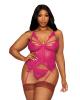 Floral Lace Bustier & G-string Set Beet Q/s Sex Toy Product Image 2