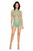 2 Pc Fishnet Crop Top & Skirt Set Seafoam O/s Sex Toy Product Image 1