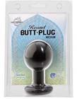 Round Butt Plug Medium Black