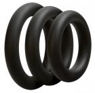 Optimale 3 Silicone C-Ring Set Thick - Black Sex Toy Product