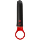 Kink Power Play Vibrator Silicone Grip Ring Black Red Sex Toy Product