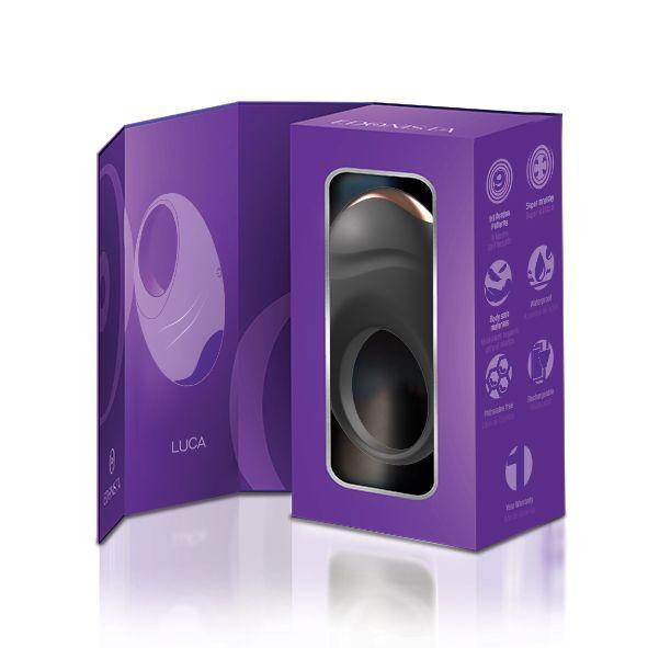 Edonista Luca Vibrating Penis Ring Black Sex Toy Product