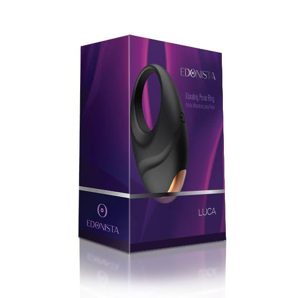 Edonista Luca Vibrating Penis Ring Black Sex Toy Product