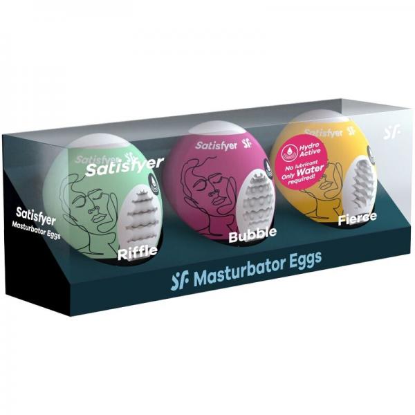 Satisfyer Masturbator Egg 3pc Set (net) Sex Toy Product
